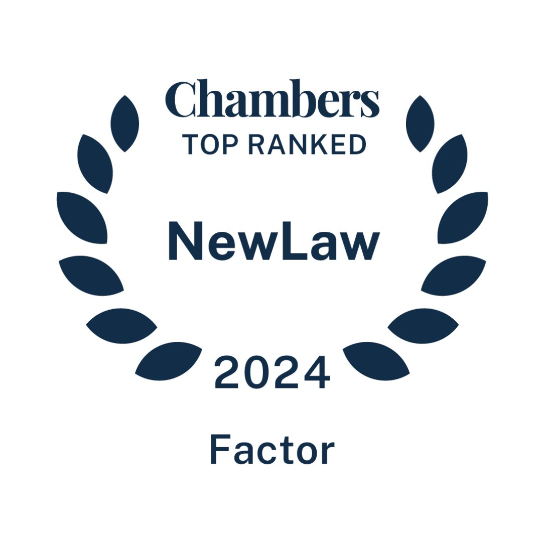 factor_law's tweet photo. Factor is thrilled to have retained a Band 1 ranking in the @ChambersGuides NewLaw Guide 2024, recognizing our world-class portfolio supporting, enabling, and transforming complex transactional legal work for large multinational clients.   

Read more: https://t.co/CiIZQYzIiM https://t.co/qHiQOCbjF2