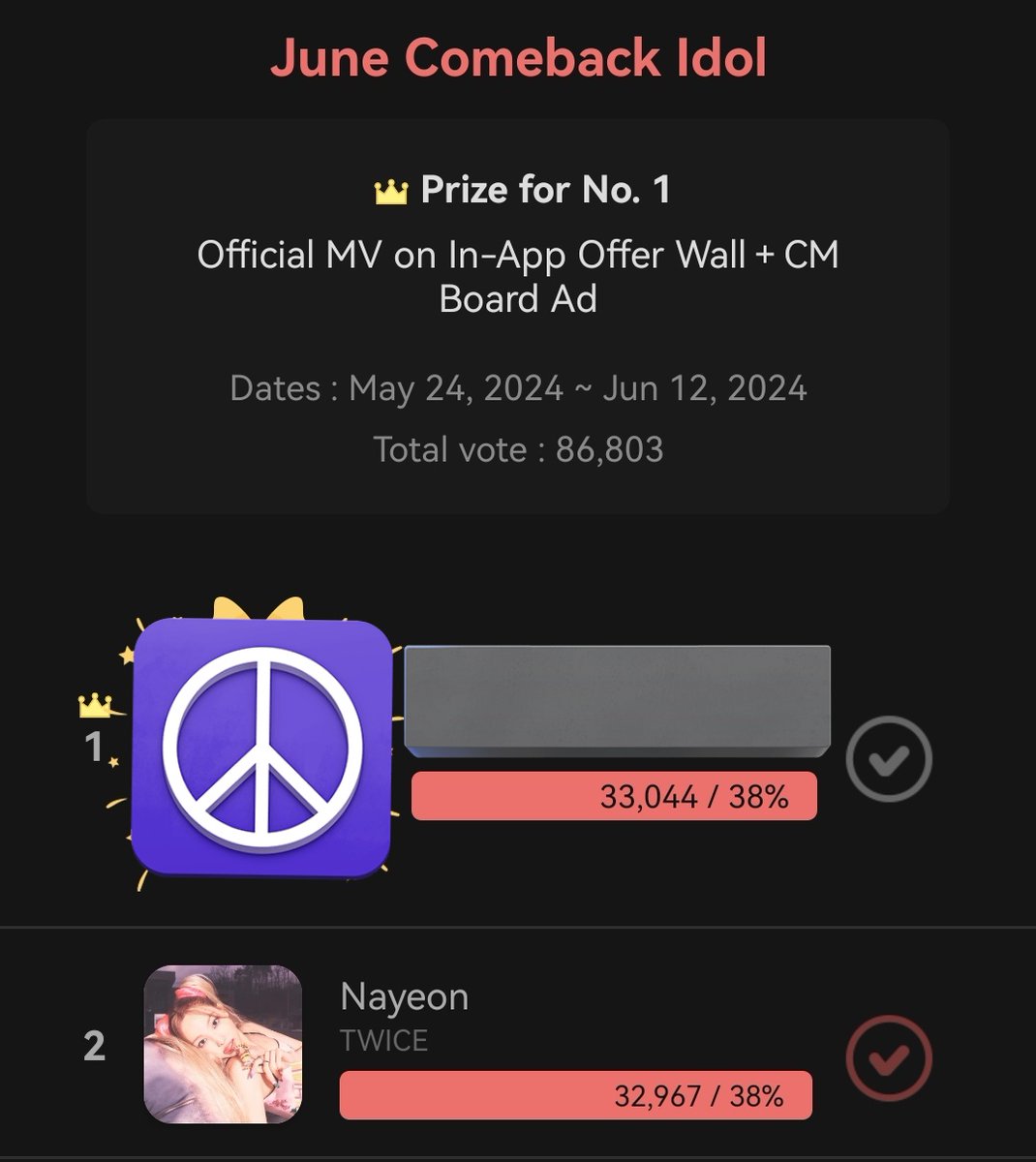 TGSGroup_'s tweet photo. HEAD TO CHOEAEDOL NOW AND VOTE FOR NAYEON 🚨

You can vote twice per account, 1 free vote everyday and 1 with a diamond. This is VERY important for her promotions.

#Nayeon2ndMiniAlbum #NAYEON_NA #ABCD @JYPETWICE https://t.co/1pfKW0Ln6p