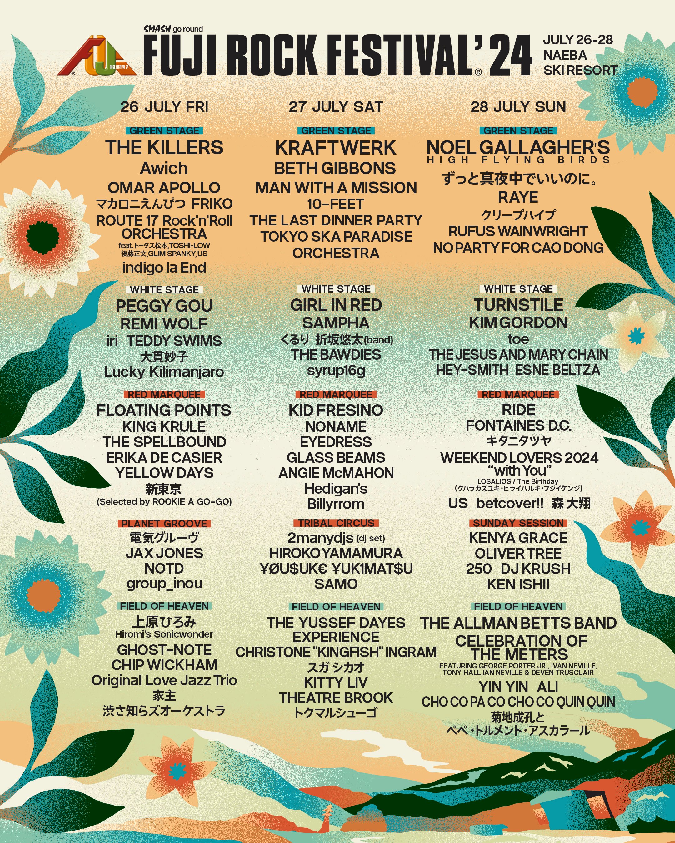 【希少】FUJIROCKERS FUJI ROCK FESTIVAL ポスター Design and Art Direction for FUJI ROCK FESTIVAL 23
