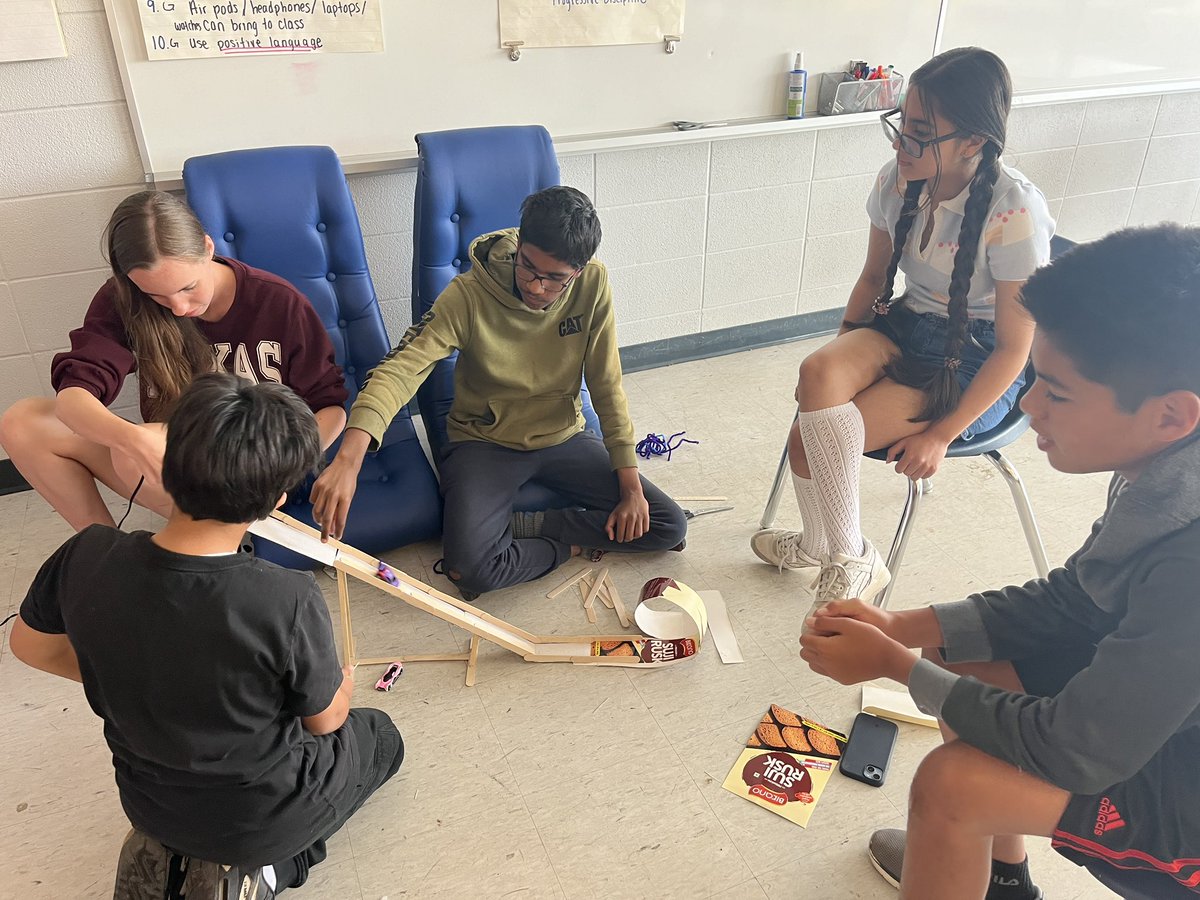 STEM Innovation Day has begun Students have their engineering hats on all day to design, create, and test either a functional catapult or a roller coaster! With such a strong start to things this morning, I sure can’t wait to see how it all turns out😁🎢💡<a href="/HDSBScienceTech/">HDSB Science & Technology</a> <a href="/CRWPS/">Captain R. Wilson</a>