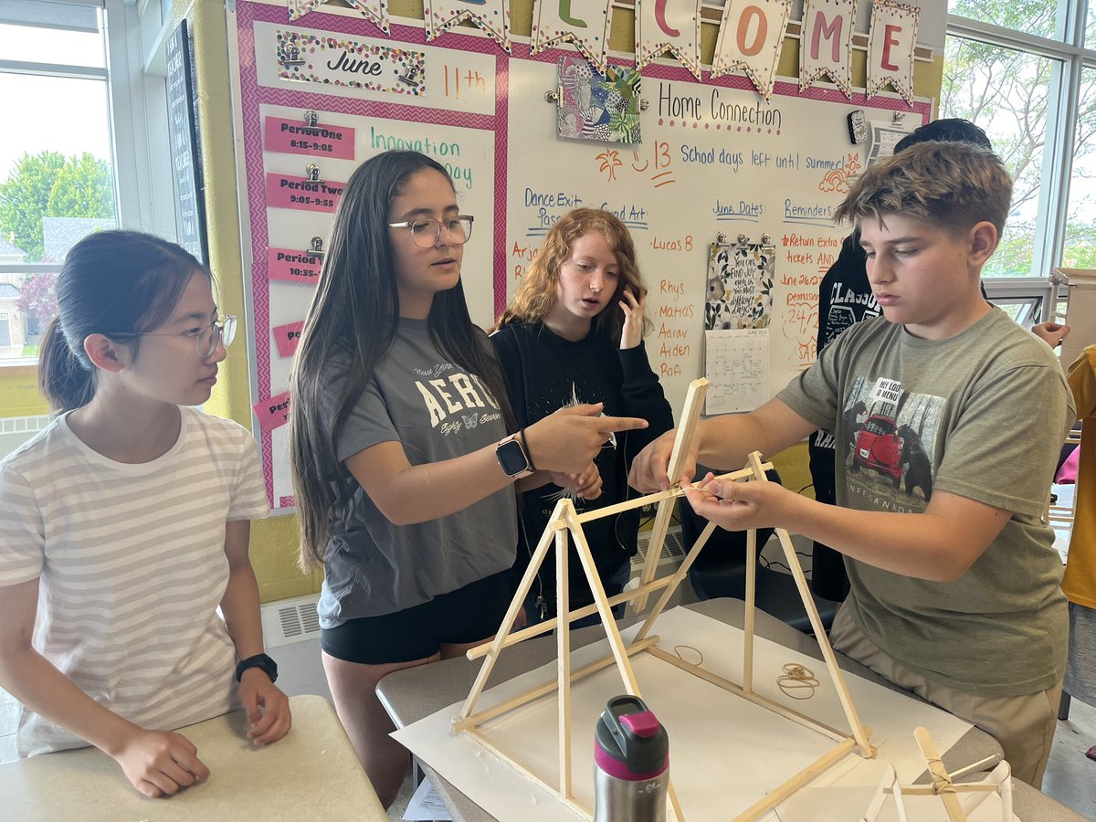 FTMoniz's tweet image. STEM Innovation Day has begun Students have their engineering hats on all day to design, create, and test either a functional catapult or a roller coaster! With such a strong start to things this morning, I sure can’t wait to see how it all turns out😁🎢💡@HDSBScienceTech @CRWPS