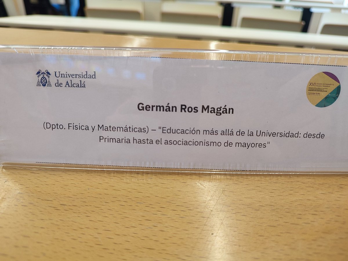 Comienza la mesa redonda "Acciones de divulgación institucional y su impacto en la labor docente" en la que participo mostrando la labor de transferencia del grupo ICC. Aquí podéis tener una idea de qué hacemos icc.web.uah.es/index.php/inic…