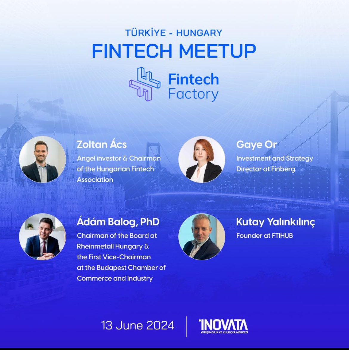 Yarın Ataşehir Inovata’da Macar ve Türk Fintech ekosistemlerinin buluşmasına hazırız. 🇭🇺🤝🇹🇷