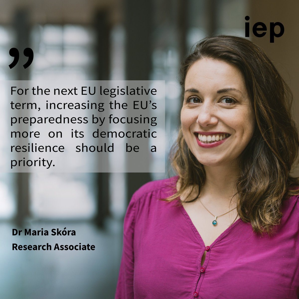 IEP_Berlin's tweet photo. The EP elections are over! 🗳️🇪🇺
In her piece for @RevDem2020 and based on #RESILIO, @MariaSkora explains why democracy and the #RuleofLaw should be among the top priorities in the EU.
📘The text is available here🔗https://t.co/0ugQePmcqy https://t.co/ozZqN5df7I