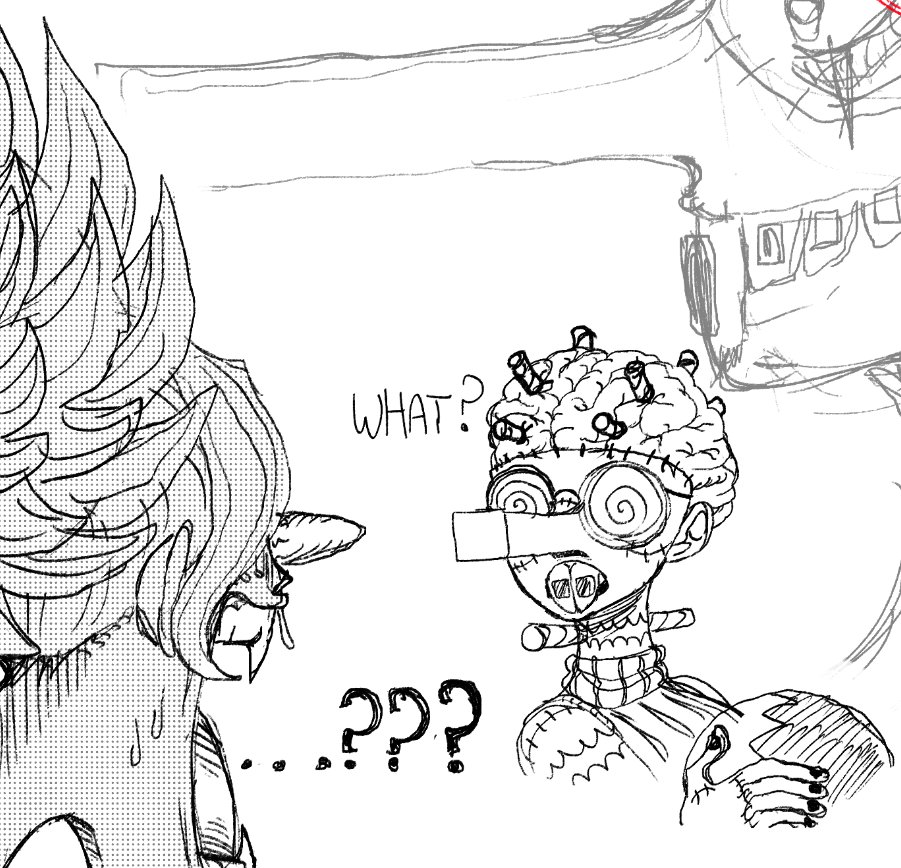 I love coming up with ways to make my characters more strange and freaky than they are already. 