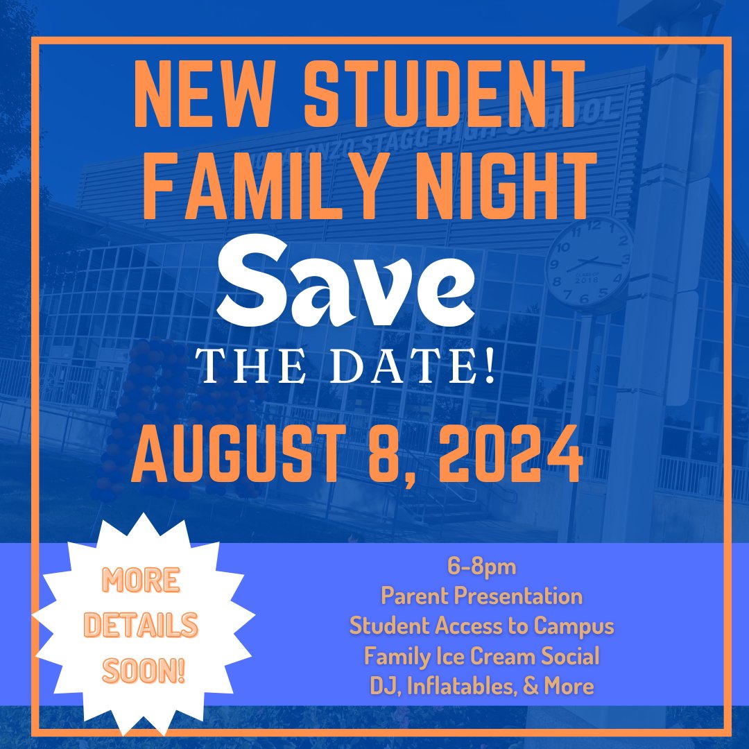 Families of our incoming Freshmen and Transfer Students...Save the Date!