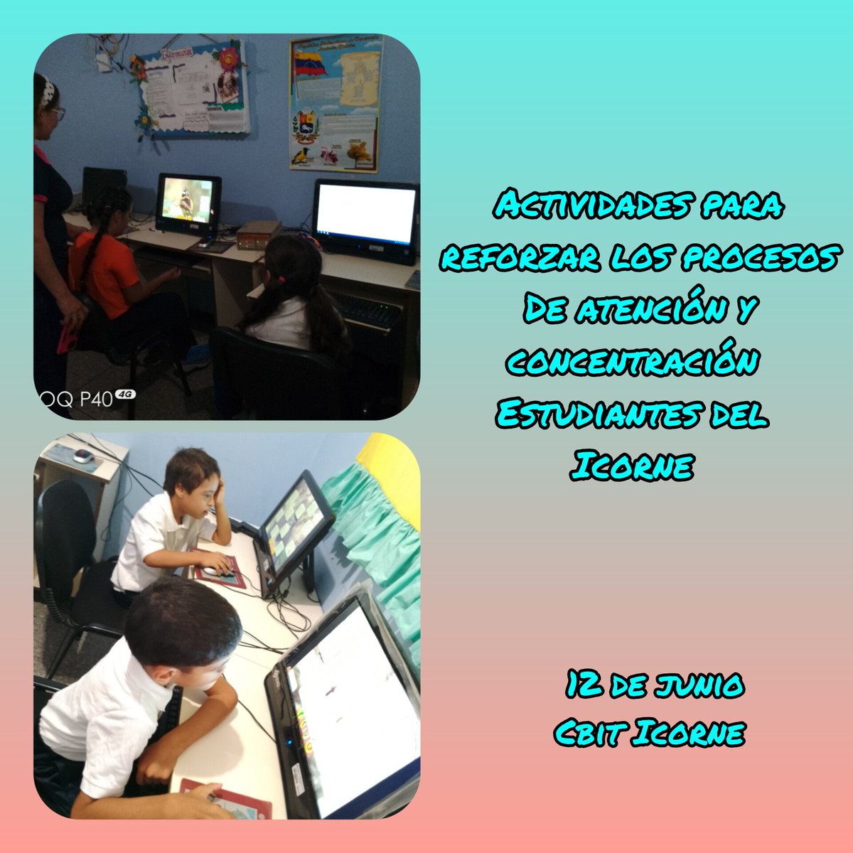 #CreemosEnNuestraGente #12Jun24 Estudiantes del IEE Icorne se divierten y aprenden con las TIC
<a href="/NicolasMaduro/">Nicolás Maduro</a> 
@MPPEDUCACION 
<a href="/_LaAvanzadora/">Yelitze Santaella</a> 
<a href="/Fundabit_/">FundabitOficial</a> 
<a href="/leivi24/">Leivi/Oceanía</a> 
<a href="/EleamerAbdala/">Eleamer Elkatrib</a> 
<a href="/Dimary08/">D!mary_Anzola</a>