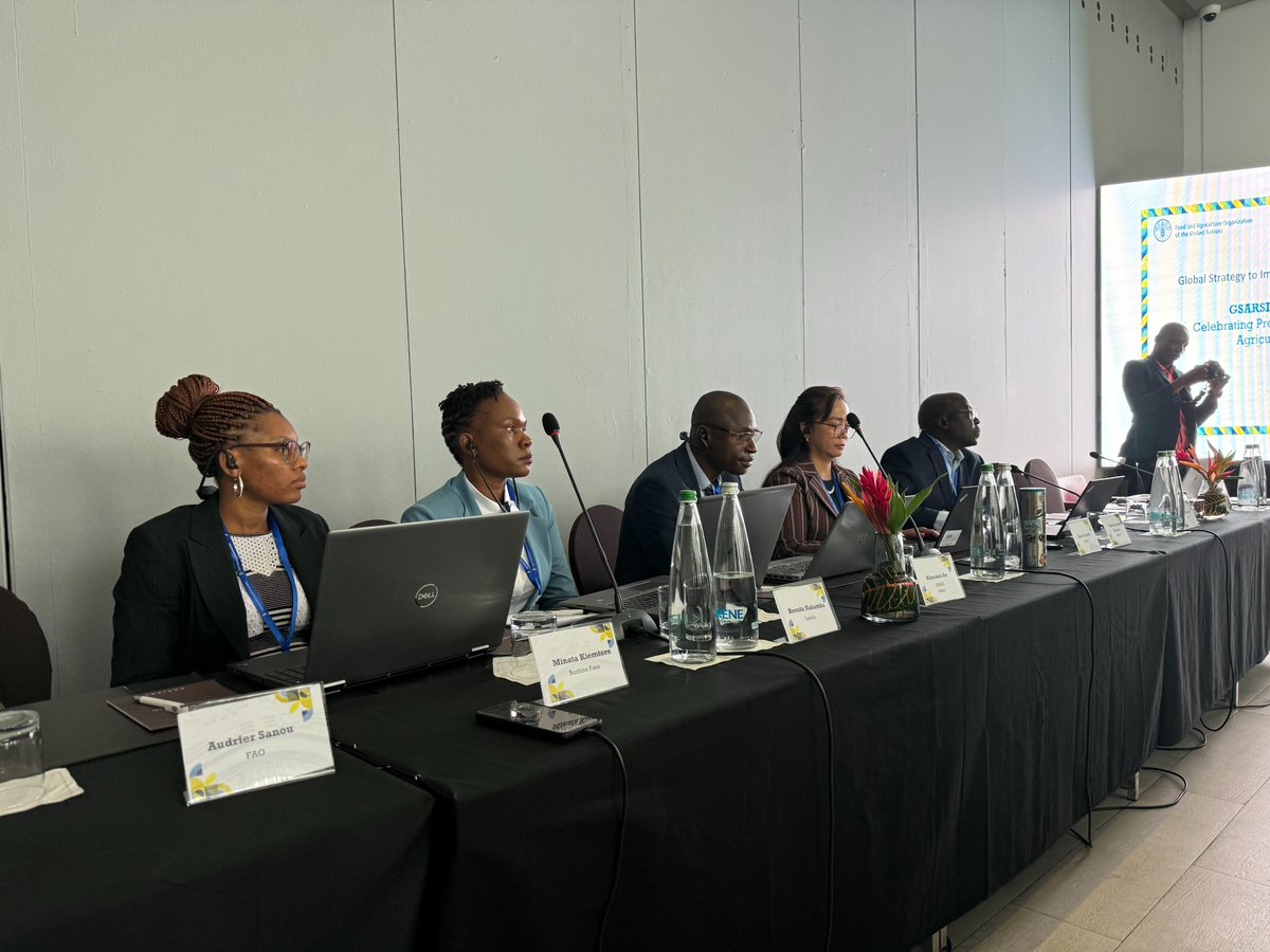 FAOstatistics's tweet photo. Last week at GSARSII Conference ...

Eileen Capilit &amp; scholars Minata Kiemtore 🇧🇫 &amp; Brenda Nakamba, 🇿🇲share insights on benefits of Master's Programme in Agricultural Statistics in building the needed capacity to enhance #AgriculturalStatistics in their countries with #GSARSII https://t.co/Vh3ejhrWwR
