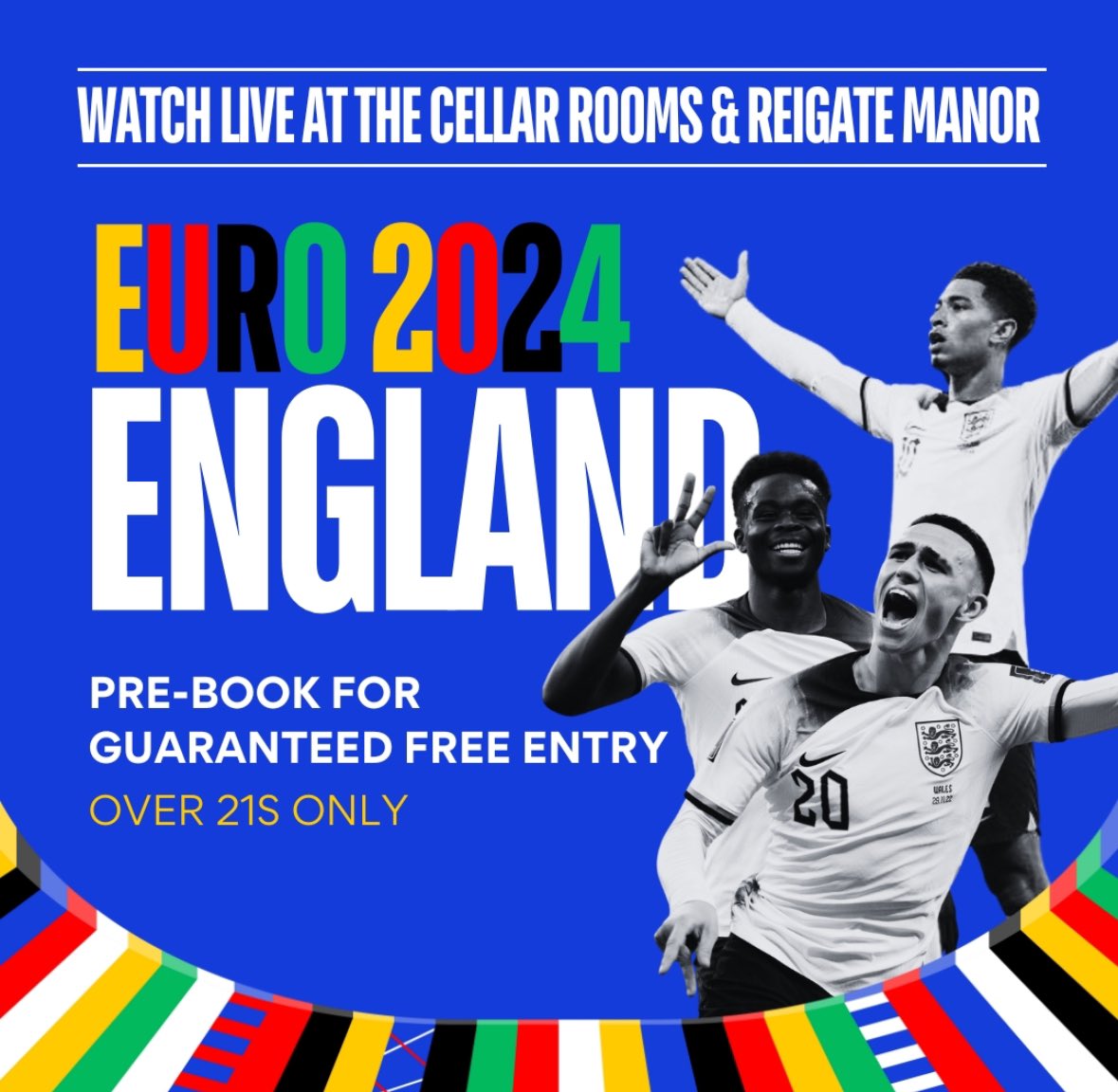 Reigate Manor (@reigatemanor) on Twitter photo Catch the first of their three group games in The Cellar Rooms with three large TVs, a private bar, mini pool table and bar food available from the kitchen.
Spaces are expected to go fast for this one, so book your free ticket now to avoid disappointment.
reigatemanor.co.uk/event/euro2024/ Catch the first of their three group games in The Cellar Rooms with three large TVs, a private bar, mini pool table and bar food available from the kitchen.
Spaces are expected to go fast for this one, so book your free ticket now to avoid disappointment.
reigatemanor.co.uk/event/euro2024/