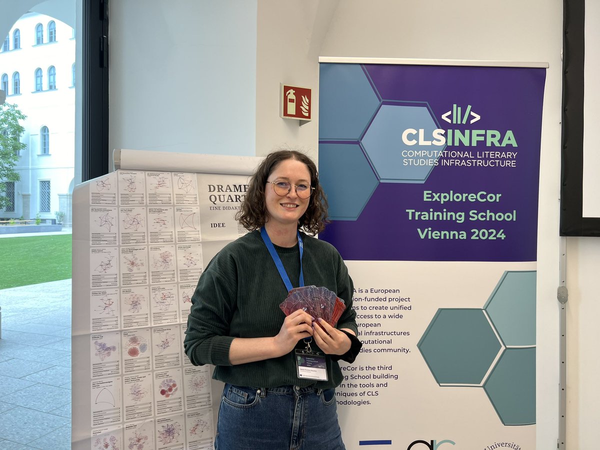 DH_Potsdam @dh_potsdam@hcommons.social (@dh_potsdam) on Twitter photo Meet the new World Champion in Dramenquartett („Brecht beats Shakespeare“), Marie-Christine Boucher
The 2nd championship took place today at the <a href="/CLSinfra/">CLS INFRA | @CLSinfra@fedihum | @clsinfra.bsky</a> training school in Vienna
#ExploreCor #DraCor Meet the new World Champion in Dramenquartett („Brecht beats Shakespeare“), Marie-Christine Boucher
The 2nd championship took place today at the <a href="/CLSinfra/">CLS INFRA | @CLSinfra@fedihum | @clsinfra.bsky</a> training school in Vienna
#ExploreCor #DraCor