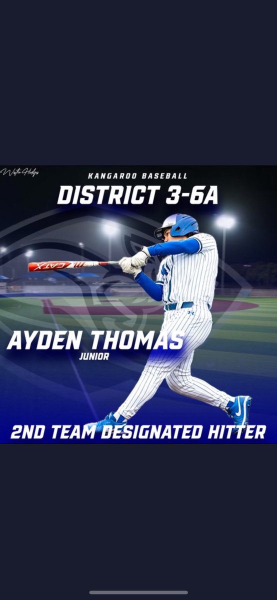 Ayden Thomas (@ayden_thomas00) on Twitter photo 2024 District 3-6A Second Team Designated Hitter!!💣
<a href="/WHSRooBaseball/">Roo Baseball</a> <a href="/DFWTwins/">DFW TWINS</a> <a href="/DaltonRod44/">Dalton Rodriguez</a> <a href="/BUncommitted/">Baseball_Uncommitted</a> 2024 District 3-6A Second Team Designated Hitter!!💣
<a href="/WHSRooBaseball/">Roo Baseball</a> <a href="/DFWTwins/">DFW TWINS</a> <a href="/DaltonRod44/">Dalton Rodriguez</a> <a href="/BUncommitted/">Baseball_Uncommitted</a>