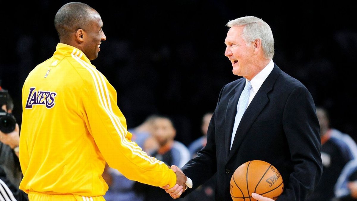 ESPNLosAngeles's tweet photo. "He's the man that believed in me from the beginning. The conversation that I had with him sitting in the Forum locker room and just being in awe of sitting in Magic [Johnson]'s locker and sitting next to Jerry West talking about basketball. That's before anybody knew anything. That was special." 

- Kobe on Jerry West