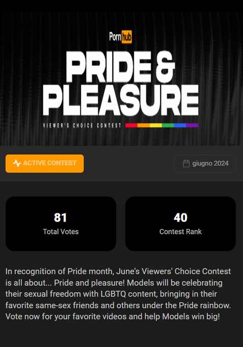 Win a FREE sub on my Fansly if you vote everyday my video for the contest, if i win i give a free sub<a href="/tag/xhamster"class="tags"><span>#xhamster</span></a>