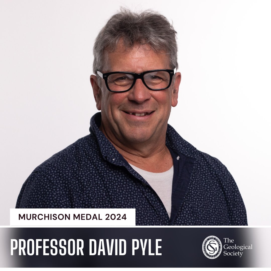Professor David Pyle of <a href="/OxUniEarthSci/">Oxford Earth Sciences</a> is the recipient of our 2024 Murchison Medal!

David is an internationally recognised volcanologist who has made outstanding contributions to the understanding of volcanic deposits and processes.

Our warmest congratulations David!