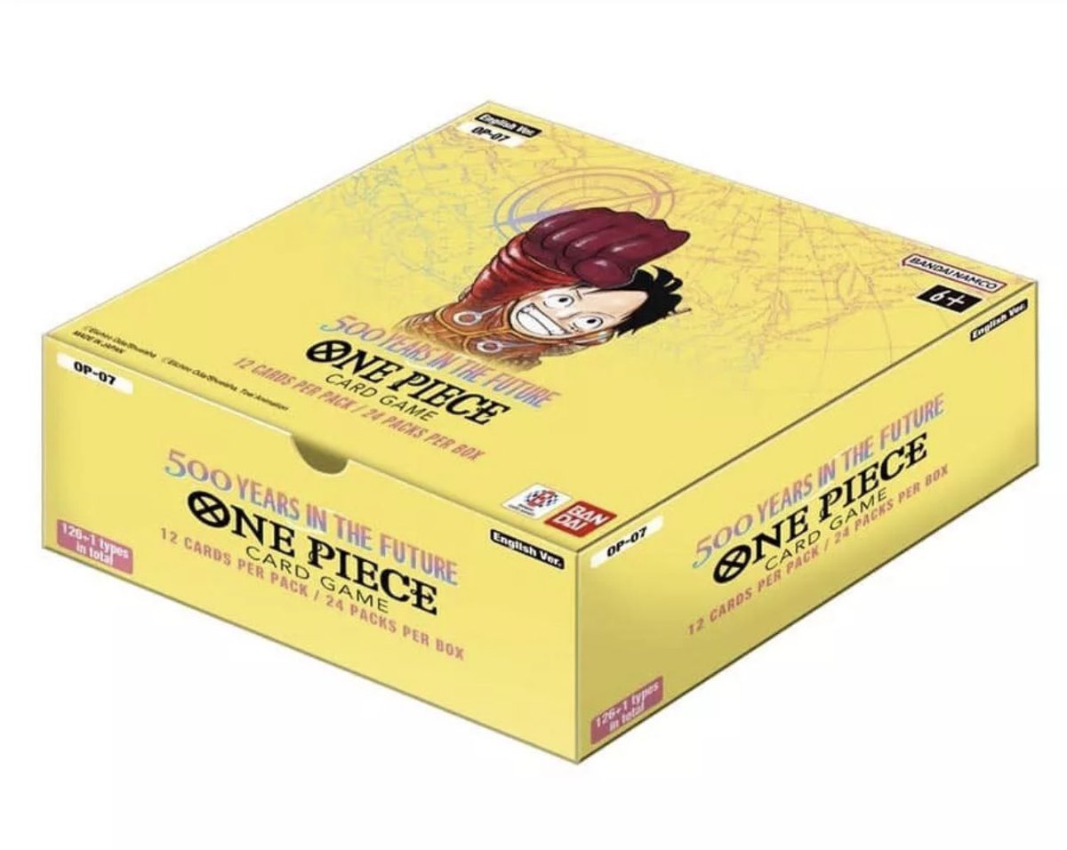 KOTOYSUSA's tweet photo. One Piece 500 Years In The Future booster boxes are now available for preorder. Release 6/28 

Lowest price online ! $139.99 per booster box 

https://t.co/y7FWI6UvOs 

#onepiece #kotoys https://t.co/ocbQUzzbkb