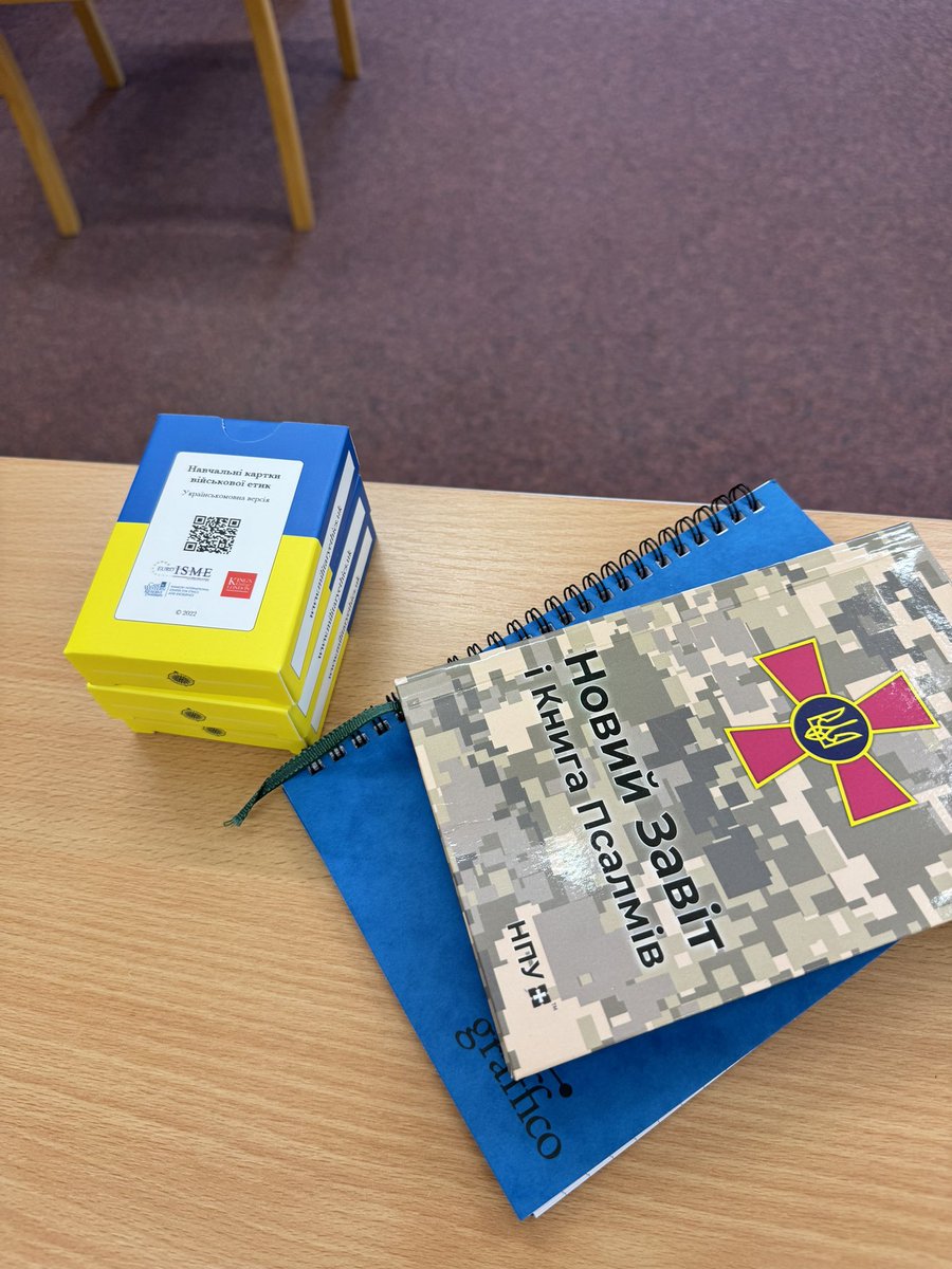 A privilege to be working with Ukrainian military chaplains again today. As <a href="/alastairmci/">Alastair McIntosh</a> often reminds me - it’s a long front. Another shipment of the Ukrainian language military ethics education cards accompanies them on their journey home. <a href="/EuroIsme/">EuroISME</a> <a href="/CWRUInamori/">CWRU Inamori Center</a> <a href="/KCLMilEthics/">KCL Military Ethics</a>