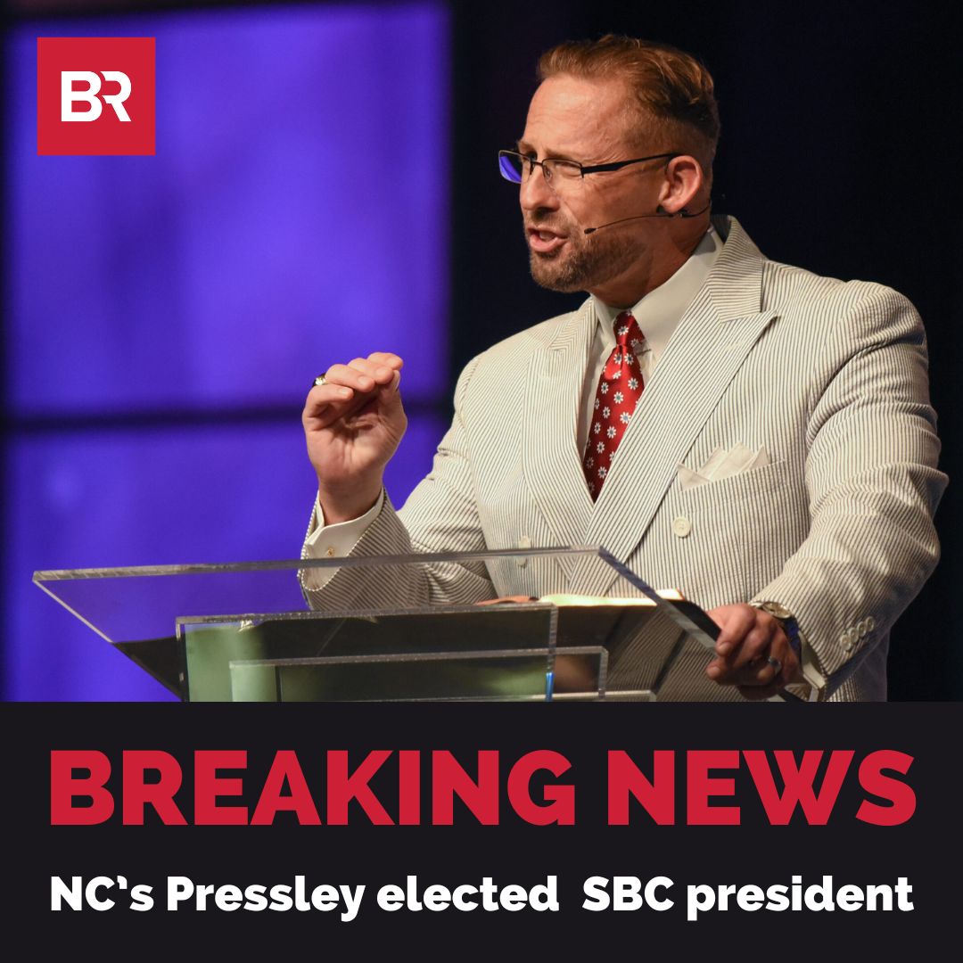 biblicalrecord's tweet photo. @BradleyGraves @deaninserra NC's Clint Pressley (@pastorclint) pastor of @DiscoverHGBC in Charlotte has been elected president of the SBC. #SBC24 https://t.co/FaOQT22fHQ