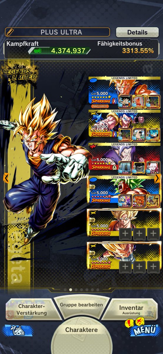 SteveFelske's tweet photo. @OzaruStones Ich hab am Anfang das Team mit Ultra UI Goku gespielt, weil es mir viel Spielraum gegeben hat um auf gegnerische Teams zu reagieren. Mittlerweile spiele ich aber eher das 2. Team mit Beast Gohan 🫡 https://t.co/eBZtUGXfRw