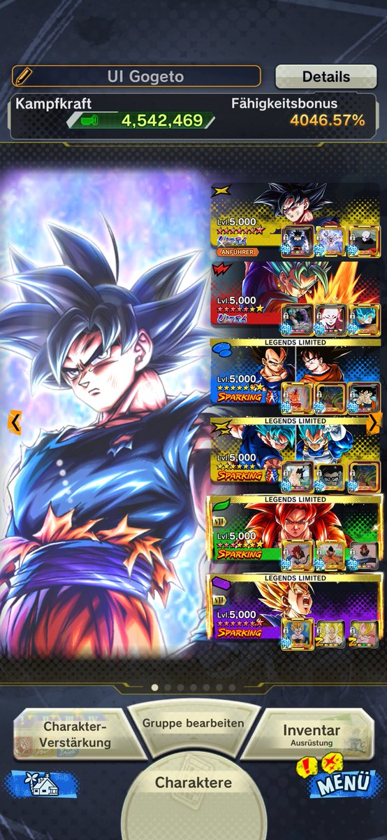 SteveFelske's tweet photo. @OzaruStones Ich hab am Anfang das Team mit Ultra UI Goku gespielt, weil es mir viel Spielraum gegeben hat um auf gegnerische Teams zu reagieren. Mittlerweile spiele ich aber eher das 2. Team mit Beast Gohan 🫡 https://t.co/eBZtUGXfRw