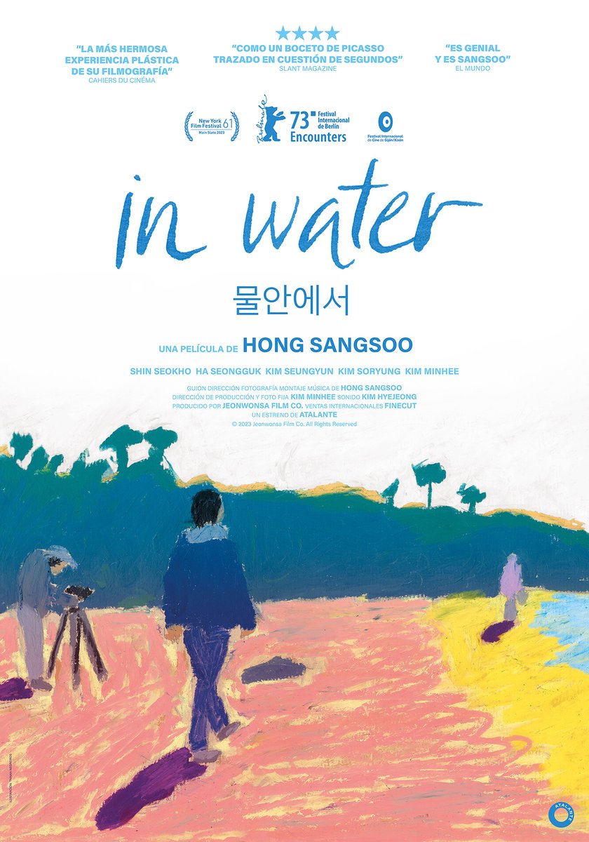 Es genial y es Sangsoo ✨

Este verano vuelve el maestro coreano (¡y por partida doble!) con los estrenos de #NuestroDía el 12 de julio e #InWater el 17.

🖼️ ¡Ya os podemos enseñar los pósters españoles! Con las ilustraciones de la artista brasileña Tainah Negreiros.