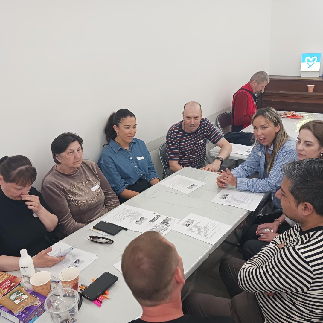 nychonline's tweet photo. Many thanks to the #volunteers from @KensingtonTours for joining our Conversation Circle at Ukrainian Canadian Social Services Toronto as part of @uwgreaterto #DaysofCaring. Participants enjoyed sharing stories & getting to know you. Thanks for your support! 🙌🏽 https://t.co/cVIJ7ENy3s