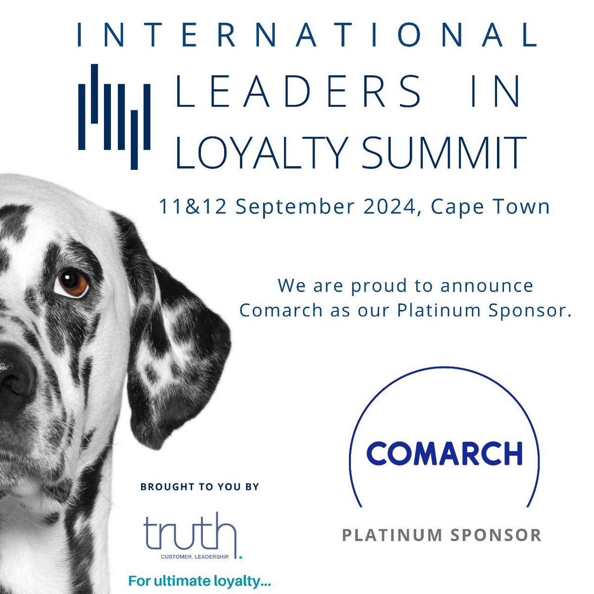 Truth is proud to announce Comarch Loyalty Marketing as our Platinum Sponsor for the International Leaders in Loyalty Summit -11 &amp; 12 Sept 2024 in Cape Town.

Buy tickets here: quicket.co.za/events/261134-…