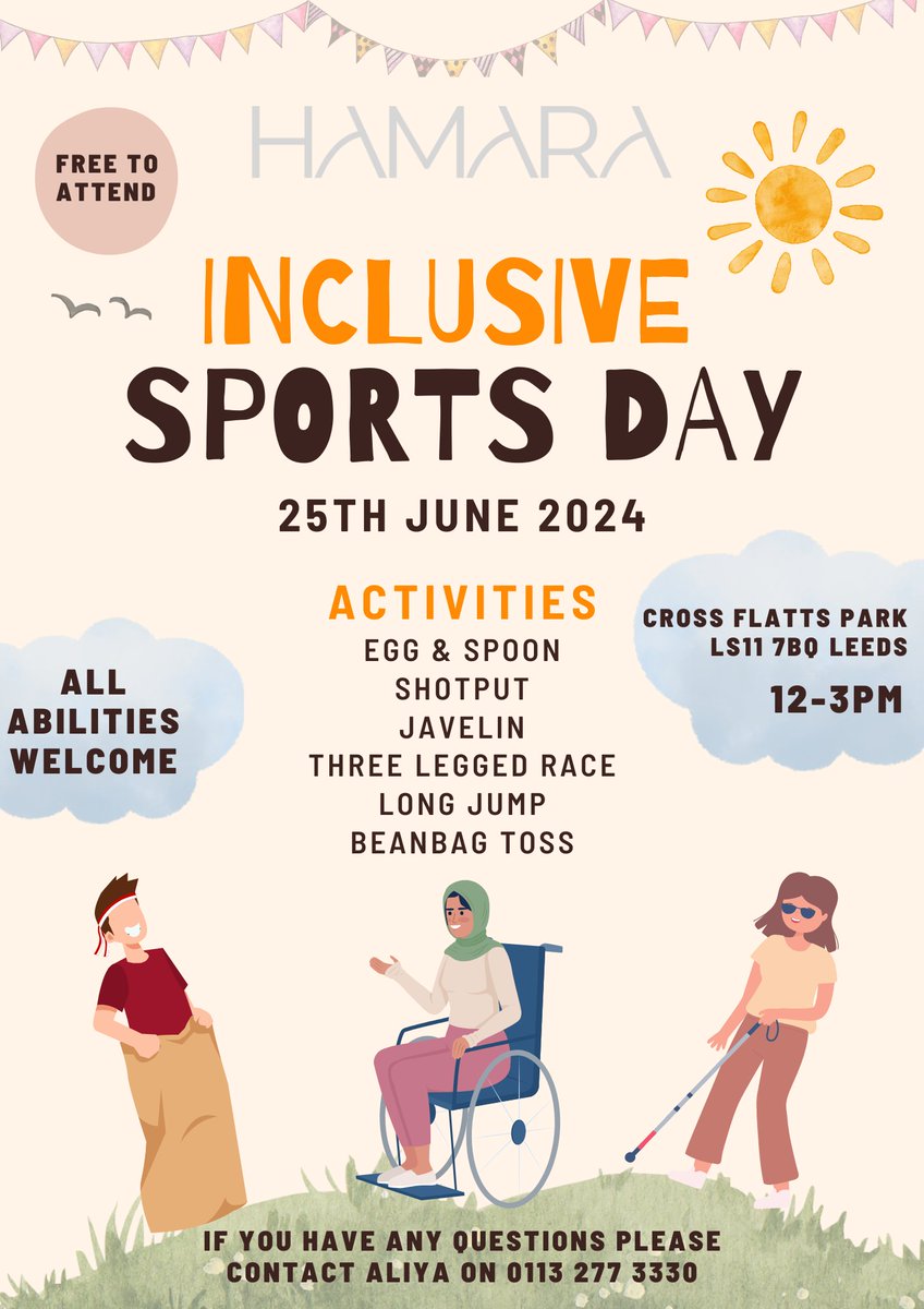 Join us for a summer sport 'sesh' 
Everybody and anybody is welcome to come along and enjoy Hamara's inclusive sports day.