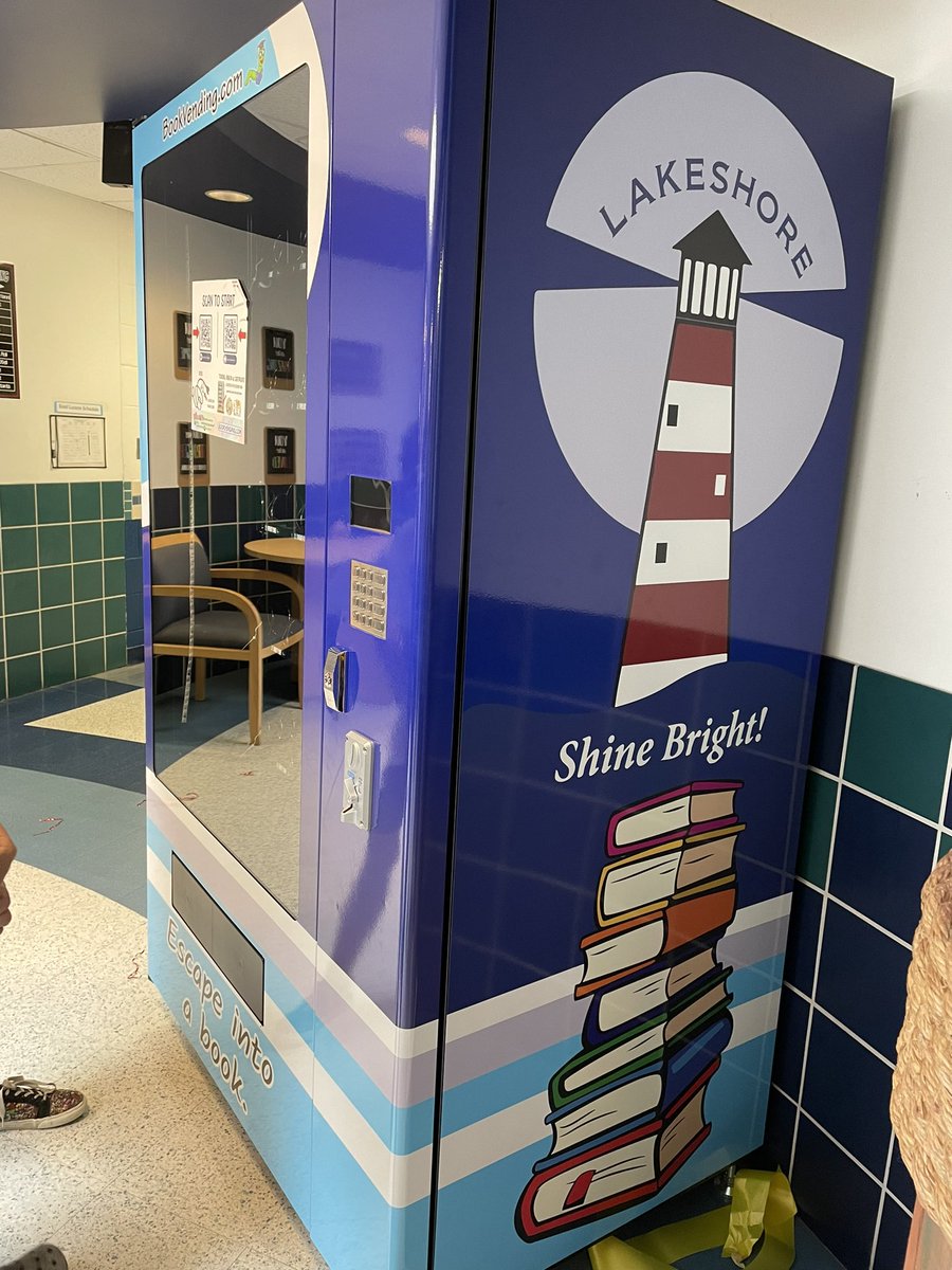Melissa Salter (@wrreadinglady) on Twitter photo Ribbon cutting ceremony to reveal our new book vending machine, BookBot <a href="/lakeshore1200/">Lakeshore</a>. We are so excited to fill it with brand new books for students! <a href="/PettiferSuz/">Suzanne Pettifer</a> <a href="/JulieParsons203/">Julie Parsons</a> #JustKeepReading Ribbon cutting ceremony to reveal our new book vending machine, BookBot <a href="/lakeshore1200/">Lakeshore</a>. We are so excited to fill it with brand new books for students! <a href="/PettiferSuz/">Suzanne Pettifer</a> <a href="/JulieParsons203/">Julie Parsons</a> #JustKeepReading