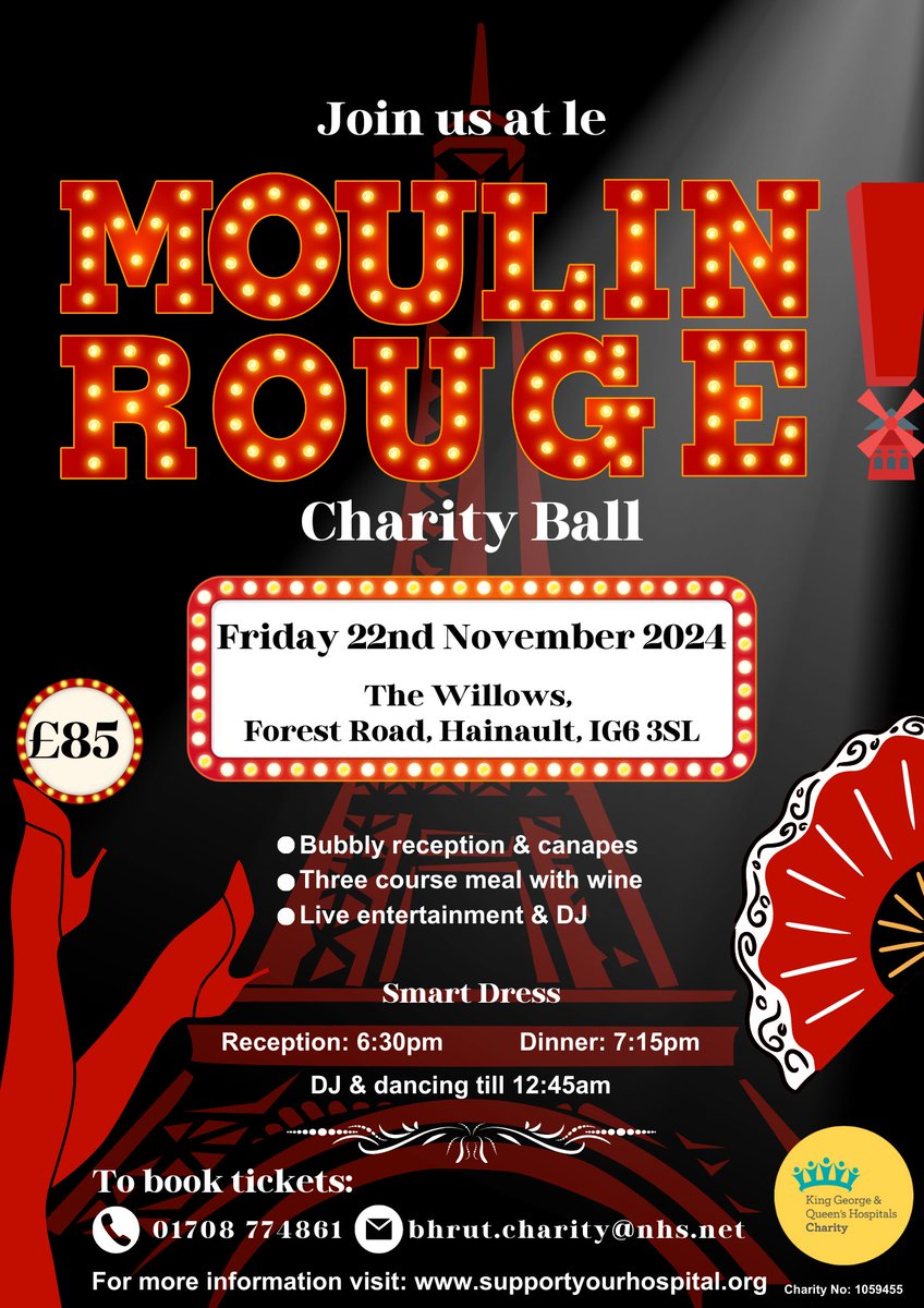 It’s official, we're having a ball! Join us for an fab evening, where we bring the essence of the Moulin Rouge to life. Whether you're looking for the ultimate work Christmas party or a night out with loved ones, experience the magic at our Moulin Rouge Ball!🎉
#charityball