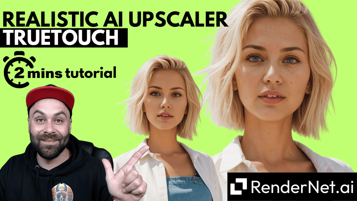 techhalla's tweet image. @rendernet_ai has just released its upscaler to generate hyper-realistic characters, perfect for your influencer creation projects, video consistency and much more!
Check out the tutorial video below!
#AITutorials #AIWorkflow