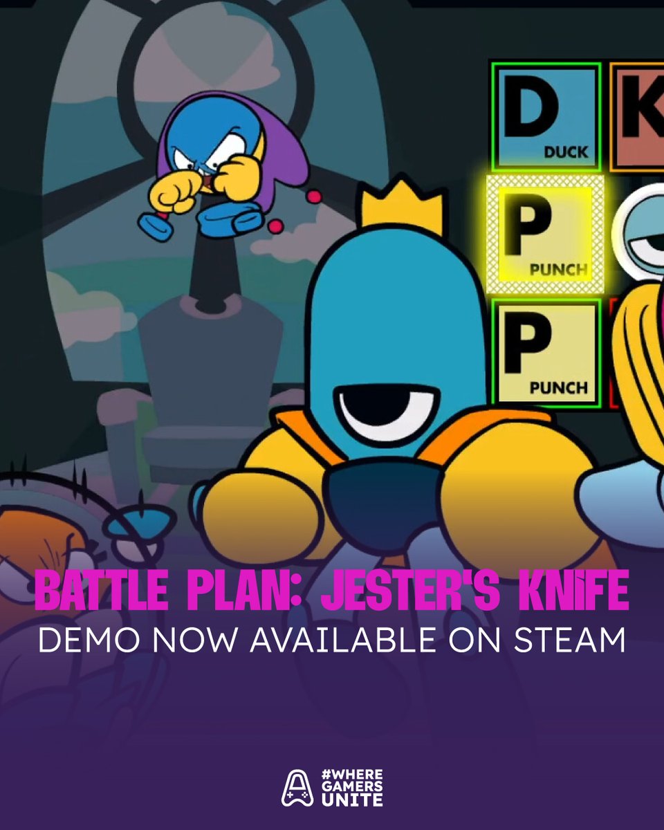playconmt's tweet photo. The demo for Battle Plan: Jester's Knife by @Gouda_Games (a local 2-person team 🇲🇹) is out on Steam 🚀

Check it out and show some support for indie devs 🙌

🔗 https://t.co/evK6qZCpNI

#indiedev #gamedev #malta #games #steam https://t.co/09ltiswpms