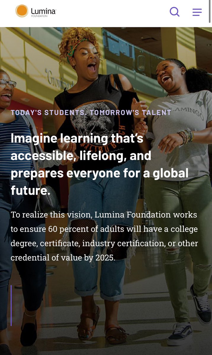 NJCommColleges's tweet photo. “Lumina Foundation works to ensure 60 percent of adults will have a college degree, certificate, industry certification, or other credential of value by 2025,” said Lennon. 

#NJ #NJCCC #NJPathways #NJPathwaysSummit24 #BuildingPathways #Pathways #Workforce #Education #Innovation https://t.co/EkJjpGhkiw