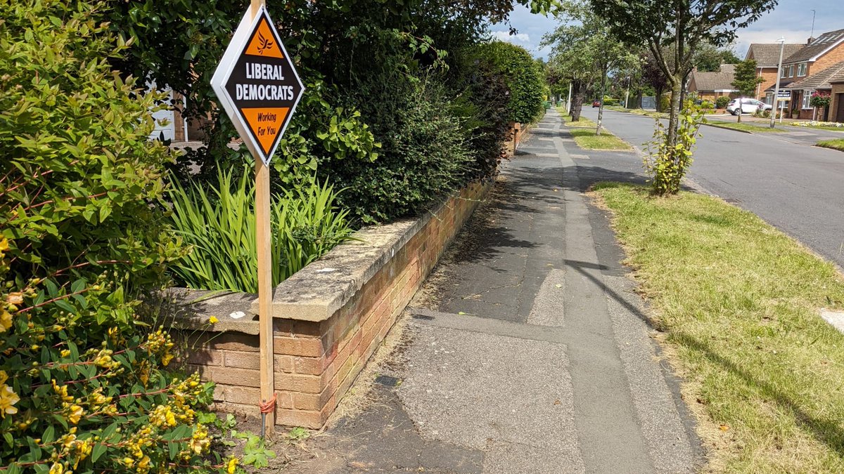 Lib Dem boards are going up in support for Richard Dickson in Rugby 🔶
