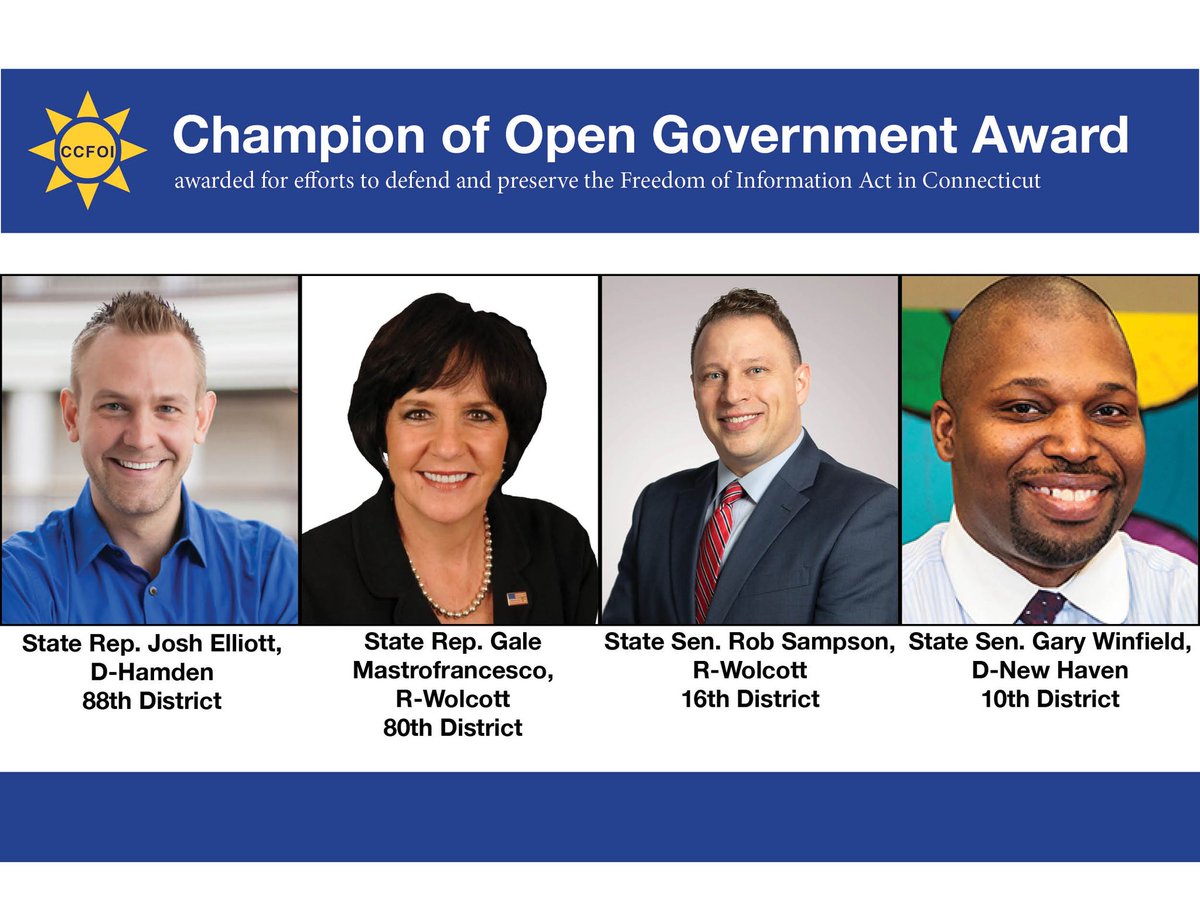 .<a href="/CCFOI/">CCFOI</a>  still has some tickets left for its annual awards ceremony tonight at The Hartford Club.

If you'd like to celebrate people who champion open government, email jacqueline.wordsmith@gmail.com to register — you can pay your $25 at the door.

More: ccfoi.com/2024/05/23/law…