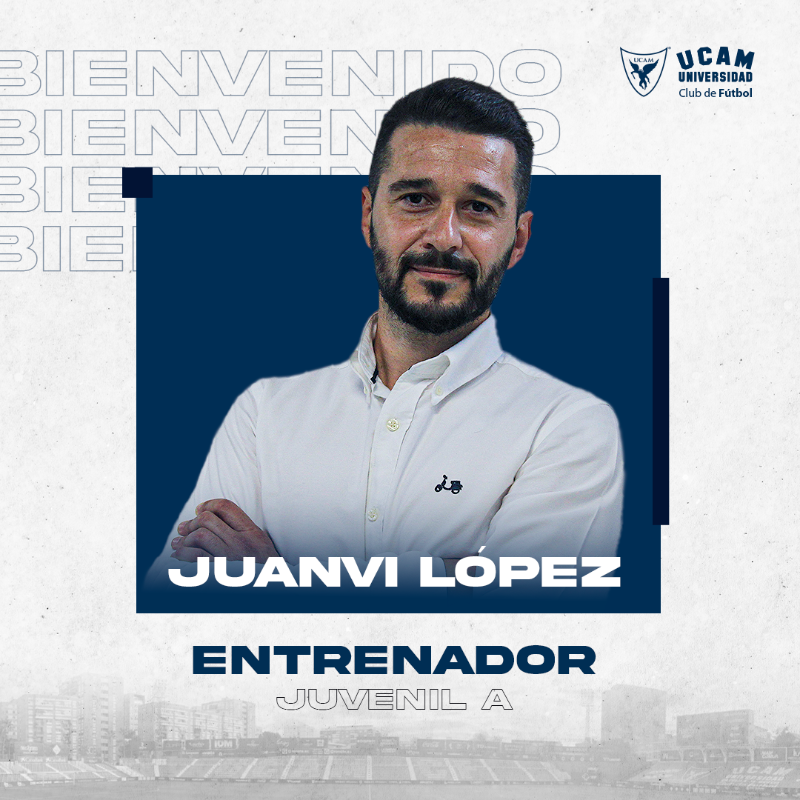 UCAMMurciaCF's tweet photo. 📯 𝐎𝐅𝐈𝐂𝐈𝐀𝐋 | El técnico @Juanvicentlopez se convierte en nuevo entrenador de nuestro Juvenil A. 

El murciano cuenta con una amplía experiencia en los banquillos y acepta el reto de ponerse al frente de nuestro equipo en la categoría de División de Honor. 

#CanteraUCAM