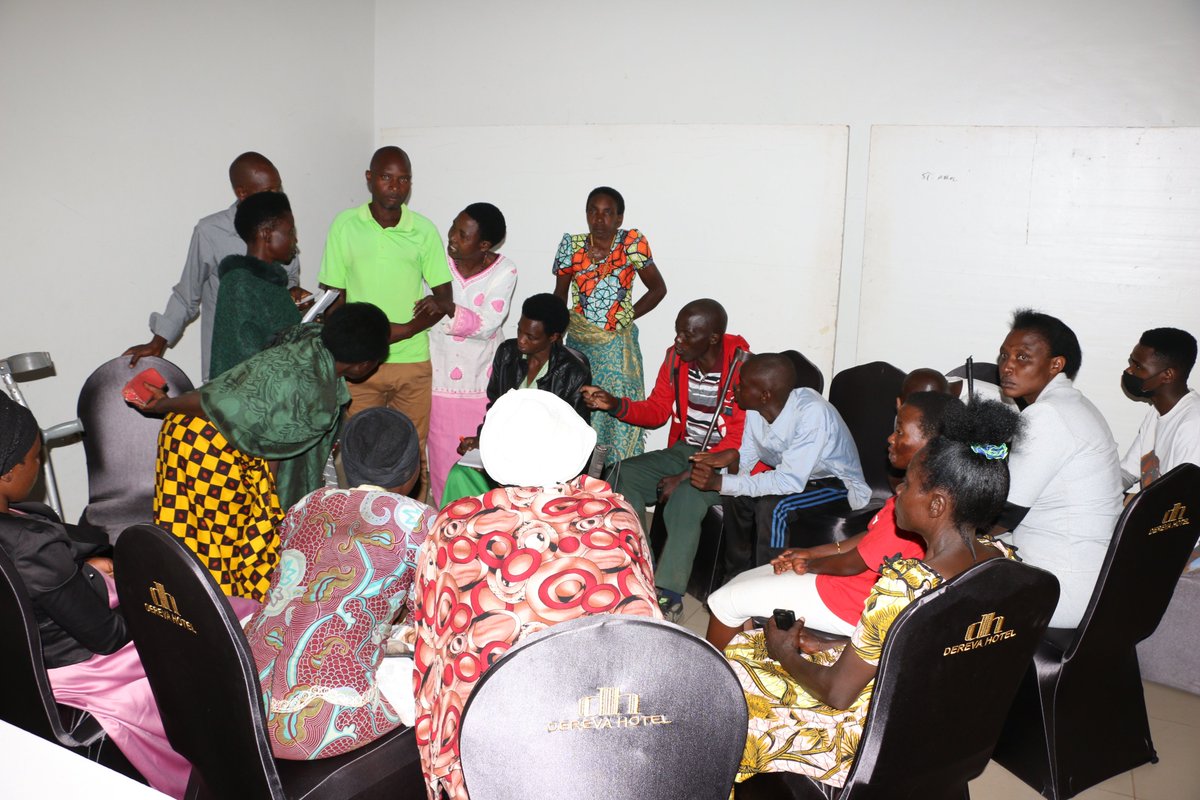 ncpdrwanda's tweet image. On the 2nd site  more than 100  members of cooperatives initiated by Persons with Disabilities @RwamaganaDistr , @KayonzaDistrict &amp;amp; @NgomaDistrict  Districts are trained on Saving, Lending Intern Community (SILC) by @CrsRwanda staff  and on Rights of Persons with Disabilities