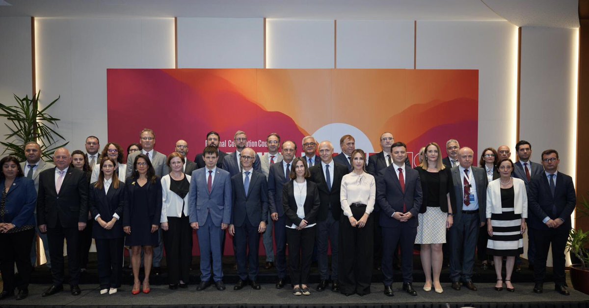 Bujar_O's tweet photo. 📍#RCC Annual Mtg
Congratulation Amer #Kapetanovic @amer_kap on the confirmation for new @rccint #GenSec. During our #SEECP CiO we preserved the regional ownership, leadership & stability
Regional coop. will remain among our priorities🔗important for the #EU future of the region https://t.co/rbzSUClWXW