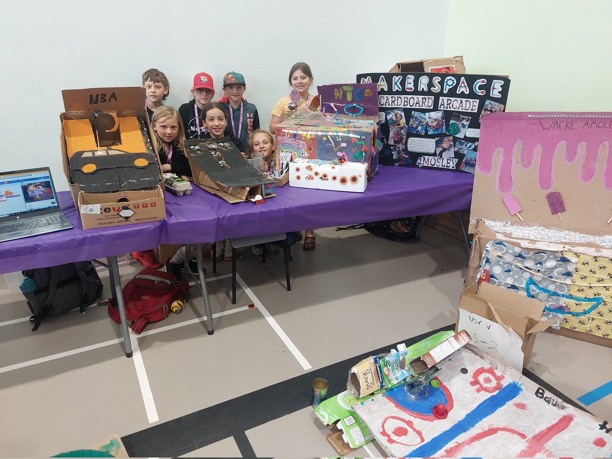 jessica_maker's tweet photo. What an amazing day at the @brilliant_labs #innovationfair2024 showcasing our cardboard arcades! We got to see so many other amazing projects and participate in such an energizing and inspiring event!
#create #cardboardarcade #innovate #steam https://t.co/CWNUuo50cv