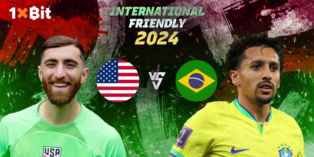 1x_bit's tweet photo. Excitement is in the air as USA faces Brazil in an electrifying friendly match!🏆⚽️ Don't miss the action and bet on your favorite team with 1xBit! #USAvsBrazil #1xBit #Friendlies https://t.co/NcDxvMcq5g