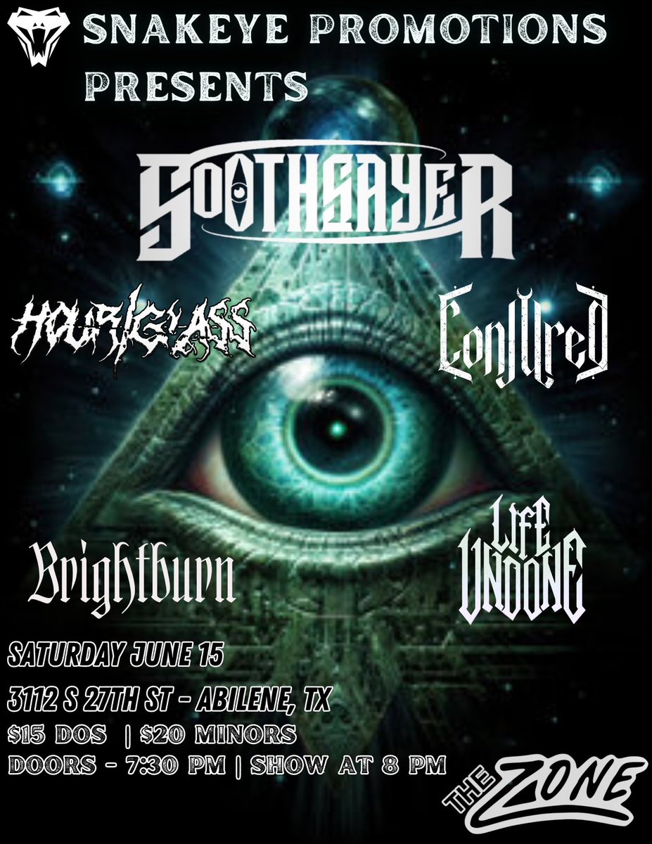 This weekend we’re heading back to Abilene , Texas for some long over-due hangs! We couldn’t be more stoked to be a part of this party and to play alongside some old friends. Huge shout out to @snakeyepromotions for putting this stacked bill together!

📸: Camrie Pruit