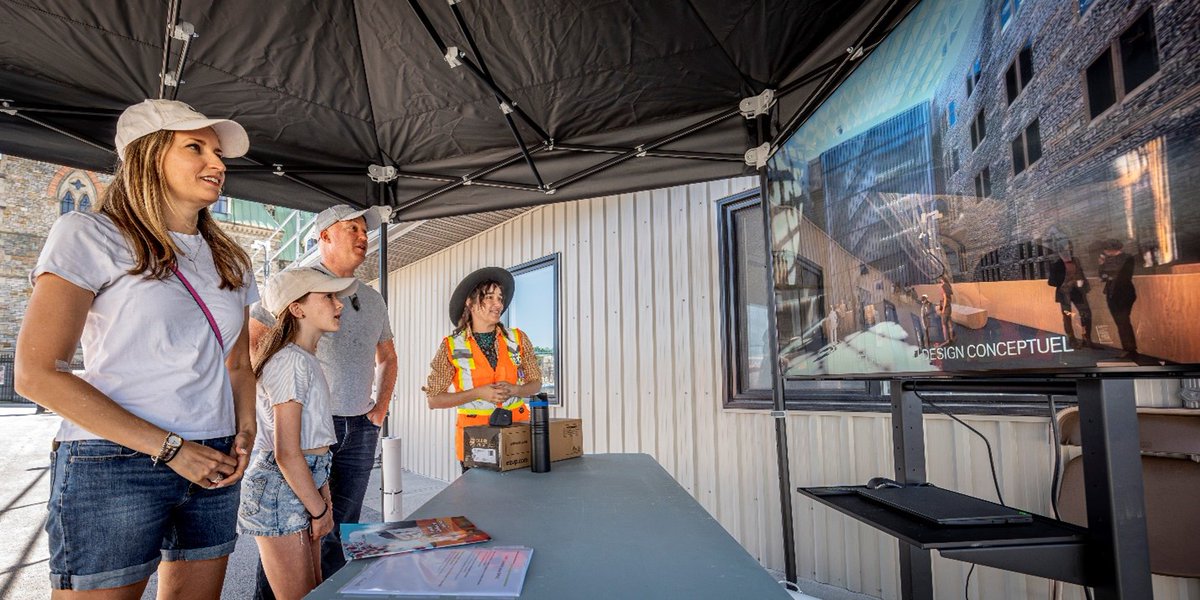PSPC_SPAC's tweet photo. Another year, another successful #DoorsOpenOttawa! Thanks to everyone who came to visit us. We hope you enjoyed seeing the #CentreBlock construction site. See you next year! #ParliamentHill https://t.co/iHI7CZrVVL