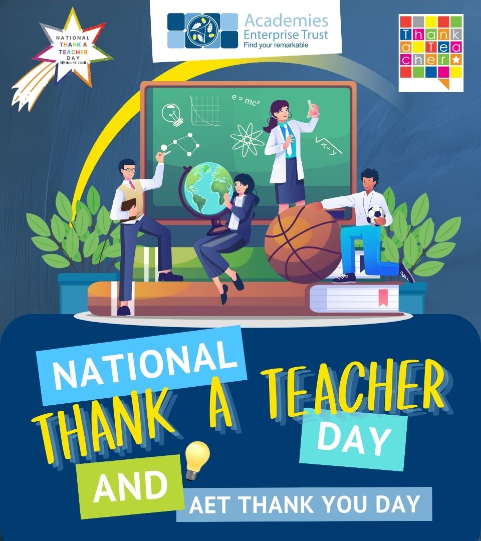 LiftSchools's tweet photo. With #ThankaTeacher day approaching, we're excited to thank the brilliant teachers across AET. But this year we’re sharing our gratitude more widely - to everyone who plays a crucial role in schools. From great TAs to caretakers, send your thanks here: https://t.co/HxlrEytTcz https://t.co/Qxe8mr4BPN