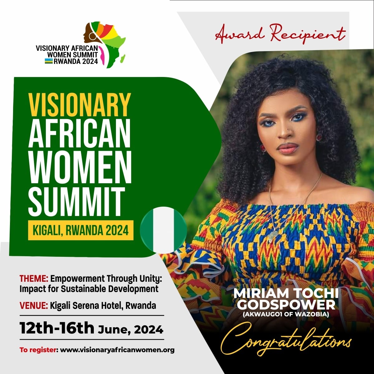 God has done it Again!!! International Award 💃💃💃🎊🥰👑

#FirstLady #Akwaugo1 #Rwanda