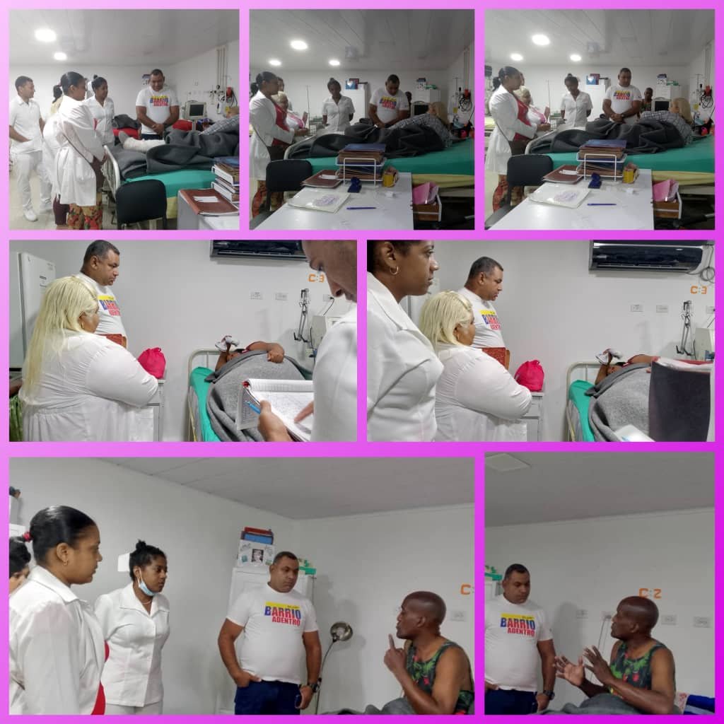 Estado #Bolivar visita del Jefe de Estado Angel Leonardo Zabala a colaboradores ingresados en el CDI Castillito .<a href="/cubacooperaven/">Brigada Médica Cubana en Venezuela</a> <a href="/Cubacooperabol2/">Brigada Médica 🇨🇺 Bolívar🇻🇪</a> #CubaCoopera #CubaPorLaVida