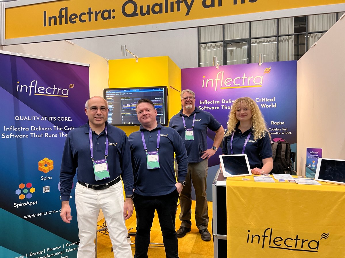 Day 1️⃣ at EuroSTAR is off to a great start 🎉 Stop by our booth for a walkthrough of our latest features, chat with our experts, &amp; discover how Spira &amp; Rapise can take your testing to the next level 🙌  We are excited to meet you! #EuroSTARConf #InflectraSoftware #InflectraAtES24