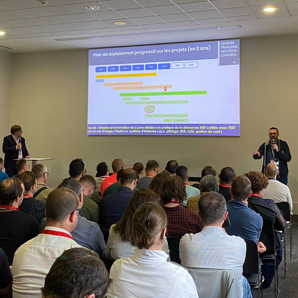 GroupeSII's tweet image. 📢 Le groupe SII était sponsor de la 16ème édition de la Journée Française du Test Logiciel #JFTL2024 !
Cette année, nous avons présenté, en collaboration avec @thalesgroup Las, une conférence sur l’utilisation du #ModelBasedTesting pour renforcer nos engagements contractuels ⬇