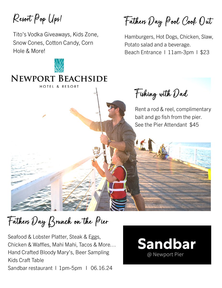 NewportBSR's tweet photo. Dad deserves the best celebration! Join us this #FathersDay to honor Dad with a delicious Brunch, BBQ, Fishing and Giveaways. https://t.co/gZM4nTHQaM