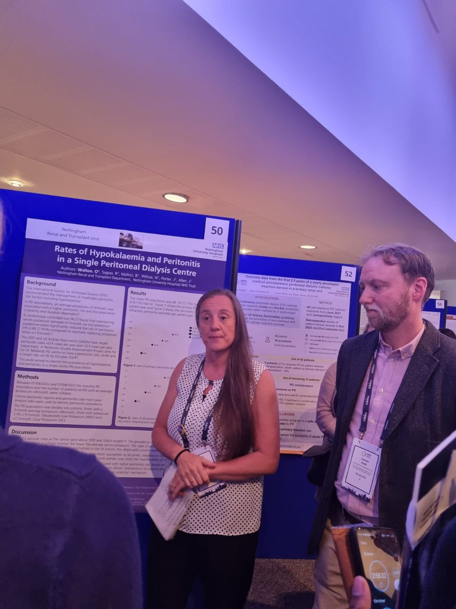 Couple more posters from <a href="/DerbyRenalTeam/">UHDB Renal Team</a> &amp; <a href="/CKRIresearch/">Centre for Kidney Research and Innovation</a> in #UKKW24 👏🏽