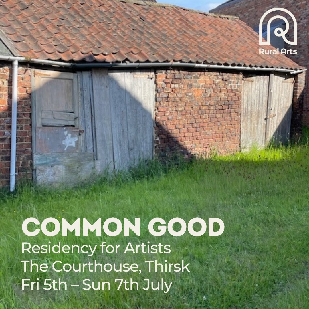 Rural Arts (@ruralarts) on Twitter photo COMMON GOOD
Residency for artists
The Courthouse, Thirsk
Fri 7th – Sun 7th July
INTERESTED – If you are interested in joining this supported and generous weekend of creative exploration then please get in touch with CEO Ian Read ian@ruralarts.org COMMON GOOD
Residency for artists
The Courthouse, Thirsk
Fri 7th – Sun 7th July
INTERESTED – If you are interested in joining this supported and generous weekend of creative exploration then please get in touch with CEO Ian Read ian@ruralarts.org