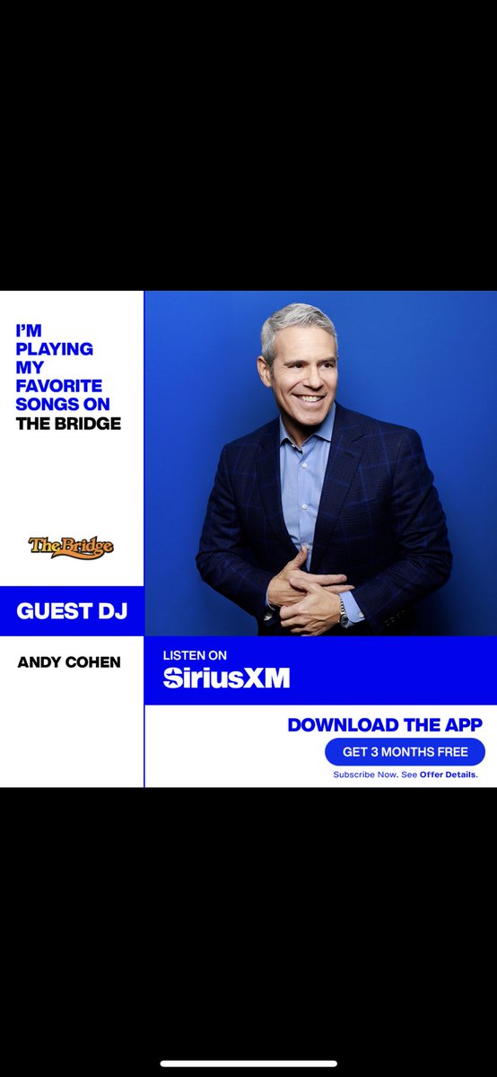 Excited to bring some classic rock magic to The Bridge on SiriusXM – picked by yours truly! Listen to my exclusive Guest DJ on the @siriusxm app: sxm.app.link/AndyCohenGuest…
